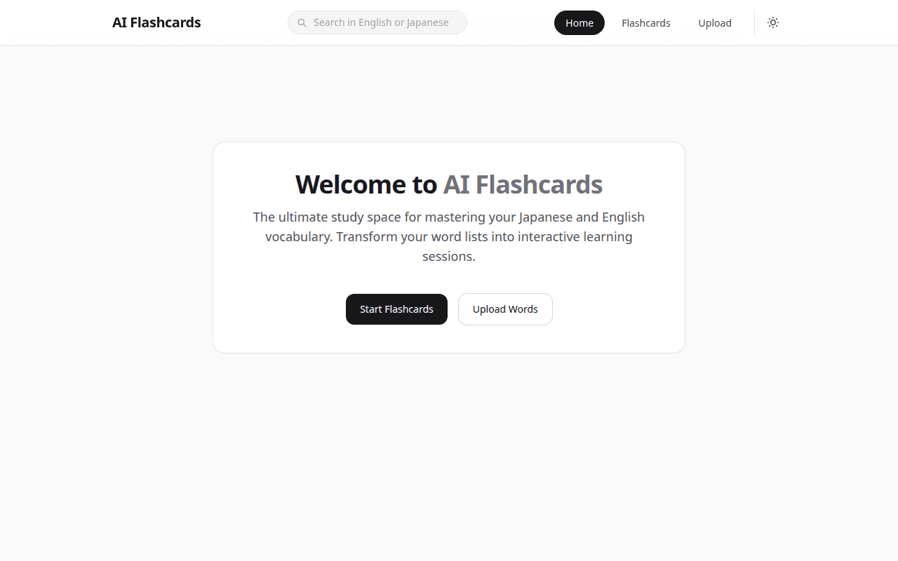 AI Flashcard App — Adaptive AI-Powered Vocabulary Study screenshot