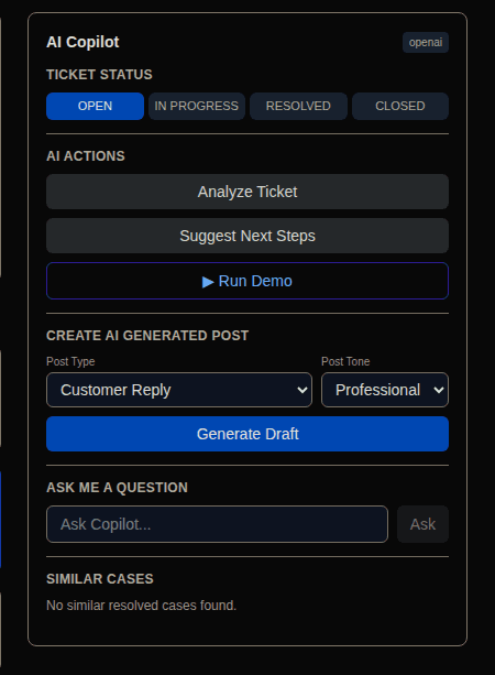 AI Copilot Panel